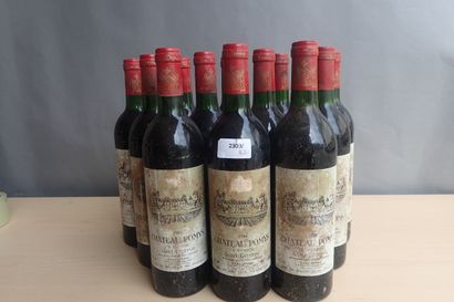 12 bouteilles Château Pomys 1986 Saint Estèphe,...