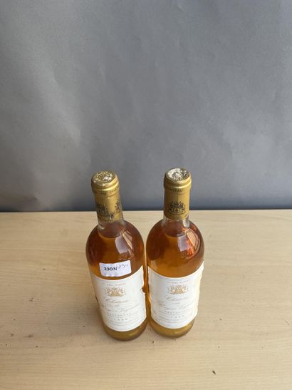2 bouteilles Château de Rayne Vigneau 1988,...
