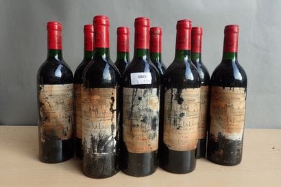 9 bouteilles Château La Lagune 1988 Haut...