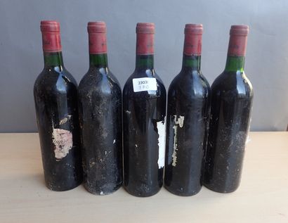 6 bouteilles Château Fourcas Dupré sans étiquettes,...