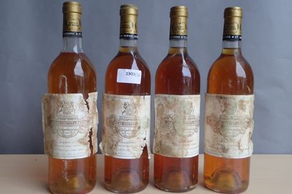 4 bouteilles Château Coutet 1989 Sauternes,...