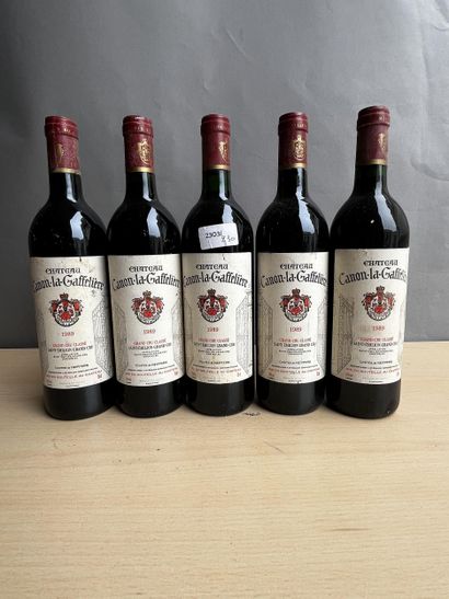 5 bouteilles Château Canon la Gaffelière...