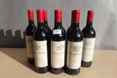 8 bouteilles Château Montrose 1991 Saint...