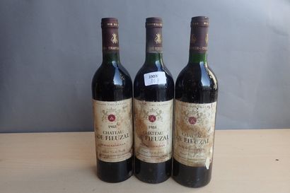 3 bouteilles Château de Fieuzal 1988 Pessac...