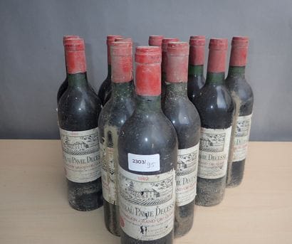 12 bouteilles Château Pavie Decesse 1982...
