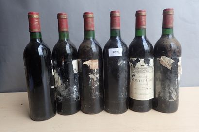 6 bouteilles Château Pontet Canet 1982 Pauillac,...