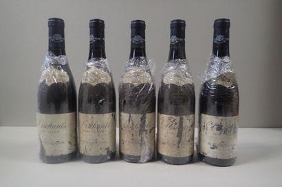 5 bouteilles Saint Joseph Deschants 2001...