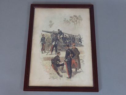 « Artillerie de position, vers 1900 » chromolithographie...