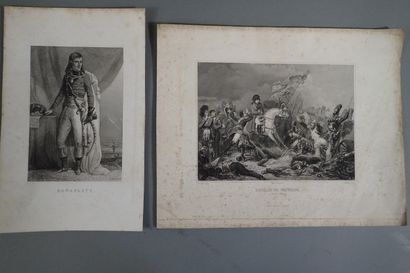 Napoléon 1er. Lot comprenant 3 gravures:...