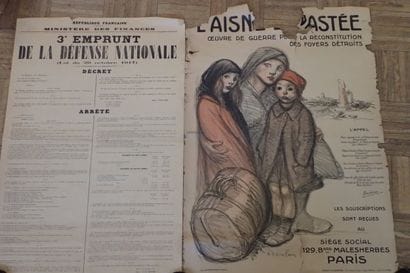 Deux affiches d’emprunt: «L’Aisne dévastée»...
