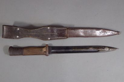 Baïonnette allemande 1884-98; poignée à plaquettes...