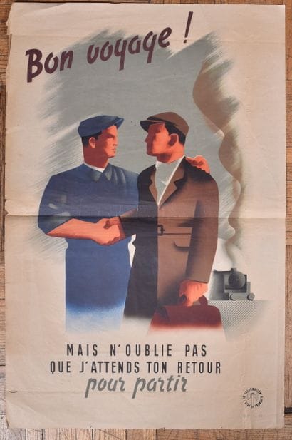 FR- Affiche « Bon voyage. Mais n’oublie parce...