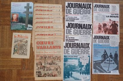 Lot de journaux/revues sur la Seconde Guerre...