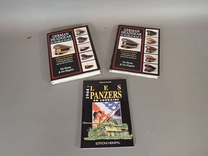 Trois livres reliés: «German Headger in WWII»...