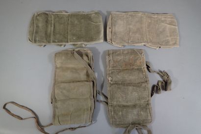 4 porte-grenades français en toile verte....