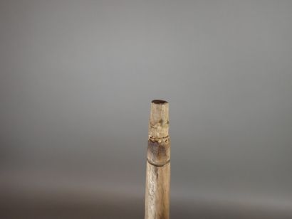 Canne de poilu en bois sculpté à décor de...