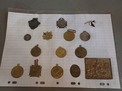 15 insignes de journées 14-18 et divers dont...