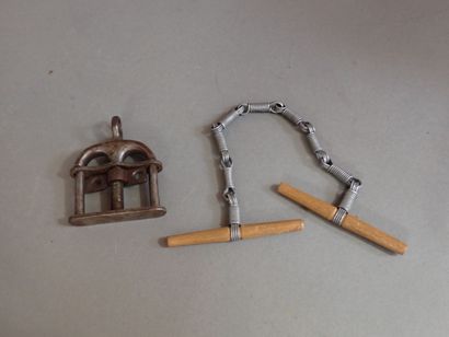 Poucette de gendarme en acier. Sans cadenas....