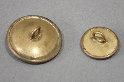 Paire de boutons de Pompiers, XIX°.