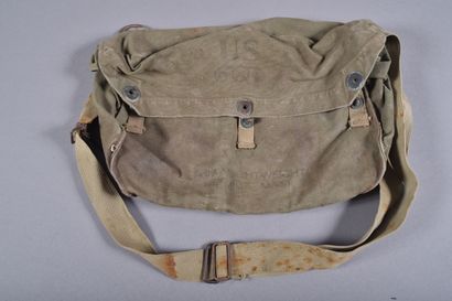 US- Musette M6 de masque à gaz, en toile...