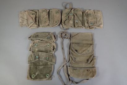 4 porte-grenades français en toile verte....