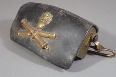 Coffret de giberne pour l'artillerie, marquages,...