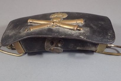 Coffret de giberne pour l'artillerie, marquages,...