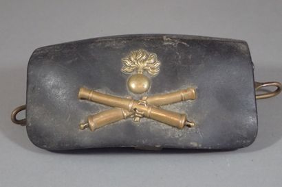 Coffret de giberne pour l'artillerie, marquages,...