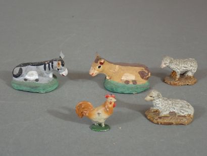 Eléments de Santons de Crèche en céramique...