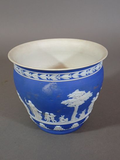 WEDGWOOD. Cache-pot en biscuit dit jasperware,...
