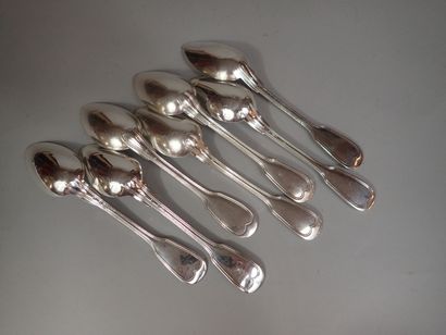 Partie de ménagère en métal argenté, modèle...