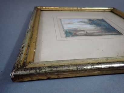 Ecole du XIXe siècle, Paysage naturel avec...