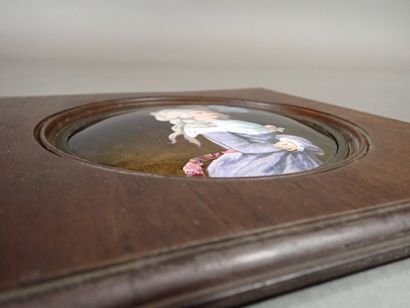 Ecole du XIXe siècle, Portrait d'une élégante...