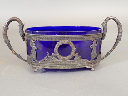 Jardinière de style néoclassique en verre...