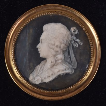 Ecole française du XVIIIe siècle. Miniature...