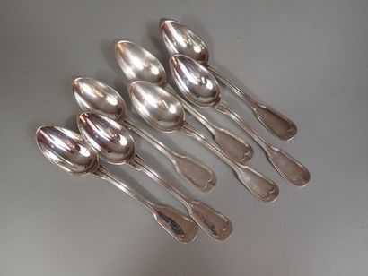 Partie de ménagère en métal argenté, modèle...