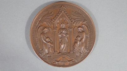Lot de 2 médailles religieuses :
- AFRIQUE....