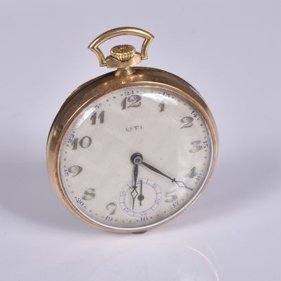 UTI. Montre de gousset, ouvrage or et argent,...