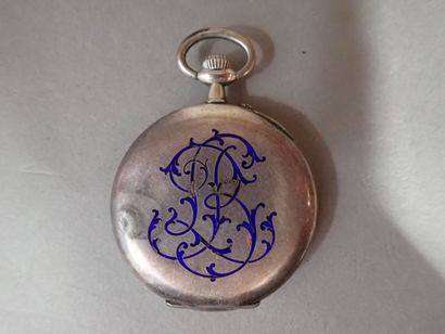 Montre de gousset en argent, le cadran circulaire...