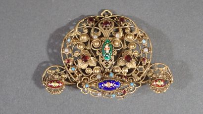 Boucle de ceinture en deux éléments en métal...