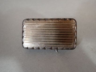 Tabatière en argent et intérieur en vermeil,...