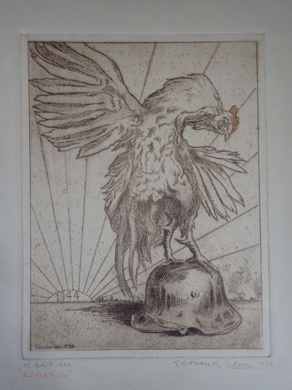[MILITARIA] Lot d' estampes comprenant :
-...