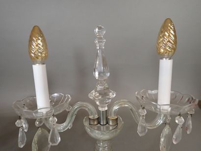 Dans le goût de MURANO ou BACCARAT. Paire...