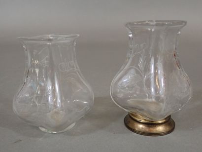Dans le goût de BACCARAT, Paire de petits...