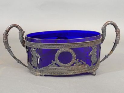 Jardinière de style néoclassique en verre...
