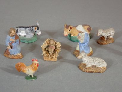 Eléments de Santons de Crèche en céramique...