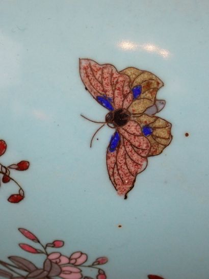 JAPON, fin XIXe ?, Cache-pot en émail cloisonné...