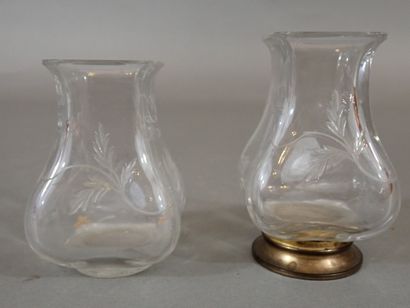 Dans le goût de BACCARAT, Paire de petits...