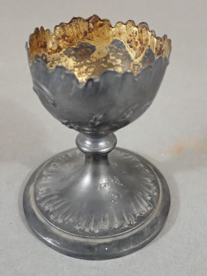Cocotier en argent de style Rocaille. Hauteur...