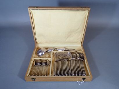 CHRISTOFLE, Partie de ménagère en métal argenté...